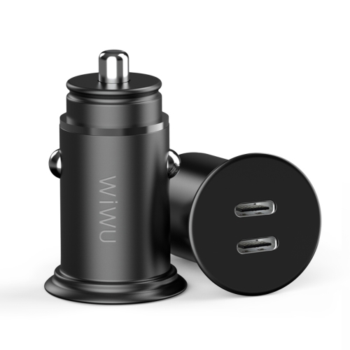 

WIWU PC400 Dual Ports Zinc Alloy Car Charger (Black)