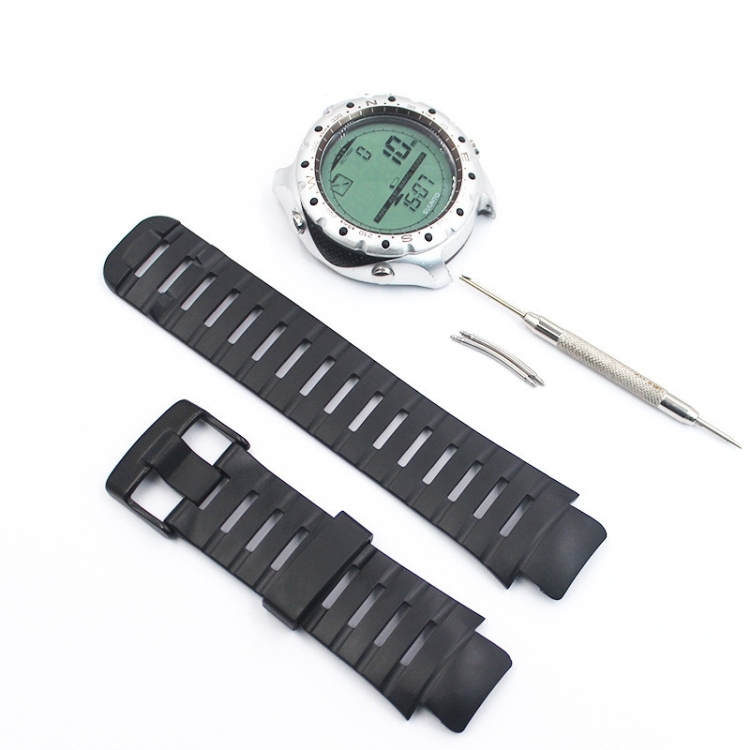 

SUUNTO X-LANDER Metal Buckle Silicone Watch Band(Black)