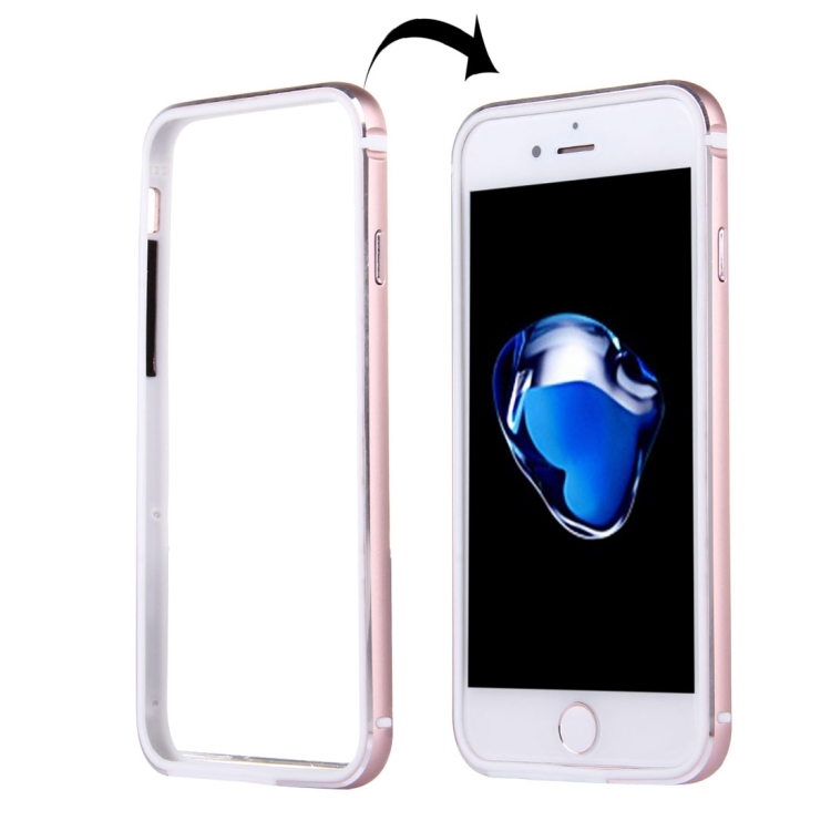 

For iPhone 8 Plus & 7 Plus TPU + Aluminum Alloy Bumper Frame(Rose Gold)