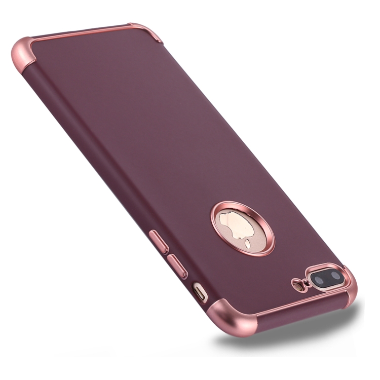 

For iPhone 8 Plus & 7 Plus Electroplating TPU Protective Back Cover Case(Rose Gold)