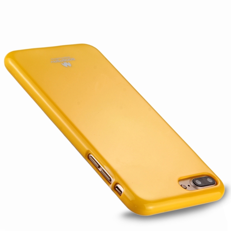

GOOSPERY JELLY CASE for iPhone 8 Plus & 7 Plus TPU Glitter Powder Drop-proof Protective Back Cover Case (Yellow)