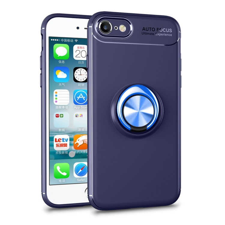 

Metal Ring Holder 360 Degree Rotating TPU Case For iPhone SE 2020 & 8 & 7 (Blue)