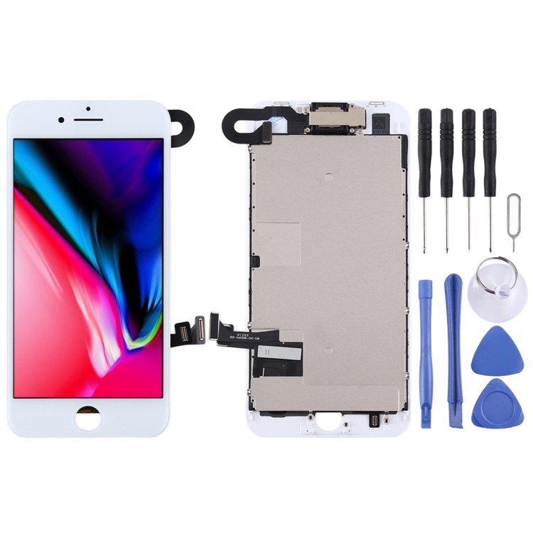 

TFT LCD Screen for iPhone 8 with Digitizer Full Assembly include Front Camera (White)