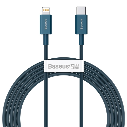 

Baseus Superior Series CATLYS-C03 PD 20W USB-C / Type-C to 8 Pin Interface Fast Charging Data Cable, Cable Length: 2m(Blue)