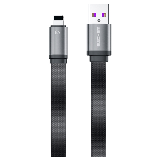 WK WDC-156i 6A 8 Pin Fast Charging Cable, Length: 1.5m (Black)