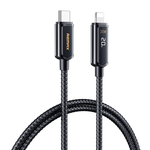 

REMAX RC-128i 20W Type-C / USB-C to 8 Pin Intelligent Digital Display Zinc Alloy Braided Charging Data Cable, Length: 1.2m(Tarnish)