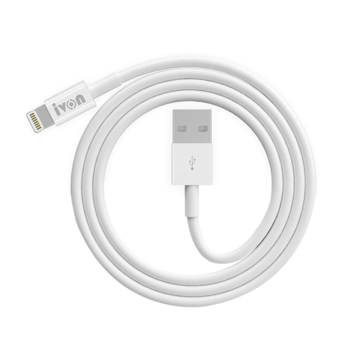IVON CA70 8 Pin Fast Charging Data Cable, Length: 2m (White)