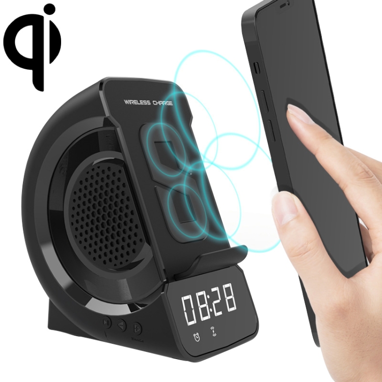 

WD-200 10W 3 In 1 Multi-function Wireless Charger with Bluetooth Speaker Alarm Clock