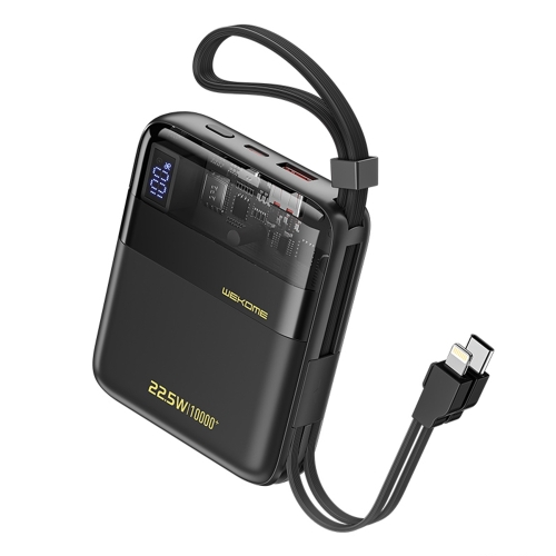 

WK WP-309 10000mAh 22.5W Super Fast Charge Power Bank with Cable (Black)