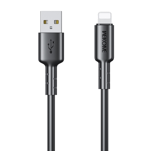 

WEKOME WDC-01 Tidal Energy Series 2.4A USB to 8 Pin PVC Data Cable, Length: 1m (Black)