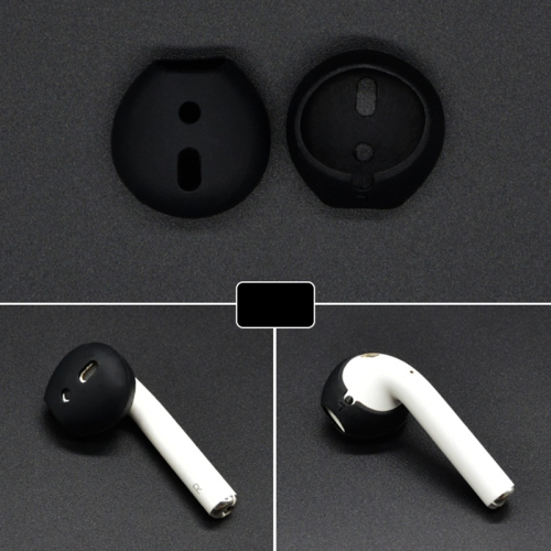 

2 PCS Earphone Silicone Ear Caps Earpads for Apple AirPods / EarPods(Black)