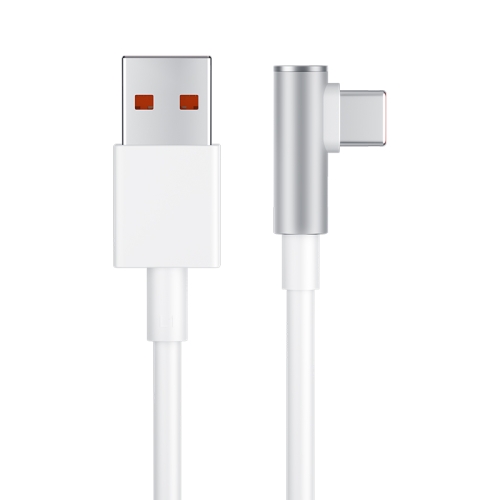 

Original Xiaomi 6A USB to USB-C / Type-C 90 Degree Elbow Fast Charging Data Cable, Length: 1.5m