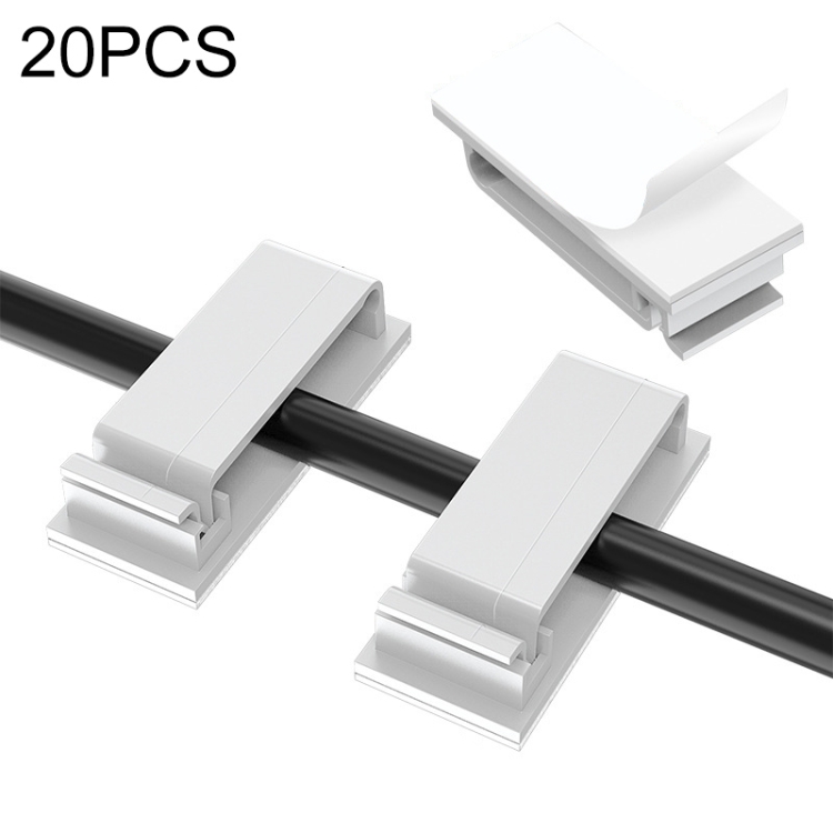 

HG2613 20 PCS Desktop Data Cable Organizer Fixing Clip (White)
