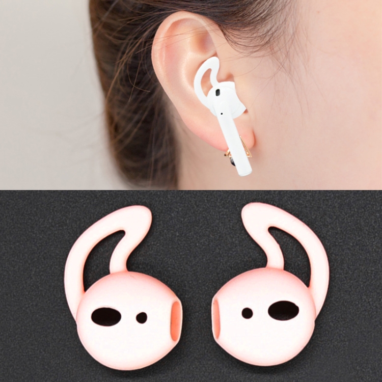 

2pcs Wireless Bluetooth Earphone Silicone Ear Caps Earpads for Apple AirPods(Pink)