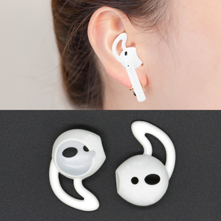 

Wireless Bluetooth Earphone Silicone Ear Caps Earpads for Apple AirPods(White)
