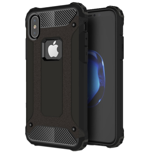 For iPhone X / XS Magic Armor TPU + PC Combination Case(Black)