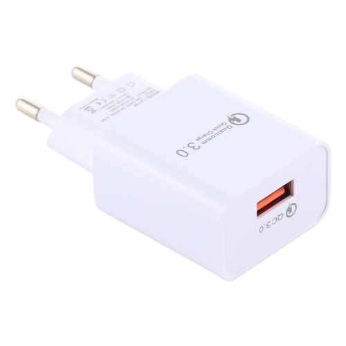 

LZ-706 QC3.0 Single USB Port Travel Charger, EU Plug (White)