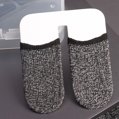

1 Pair Carbon Fiber Touchscreen Anti-slip Anti-sweat Gaming Finger Cover for Thumb / Index Finger (Grey)