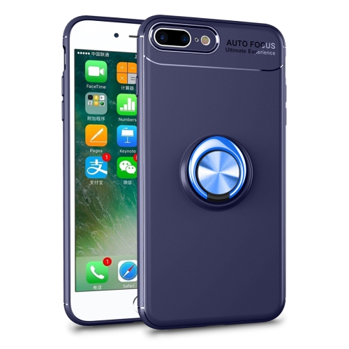

Metal Ring Holder 360 Degree Rotating TPU Case for iPhone 8 Plus & 7 Plus (Blue)
