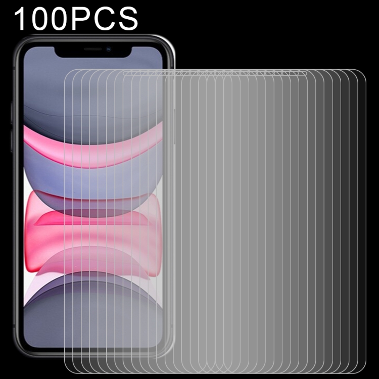 

For iPhone 11 / XR 100pcs 0.26mm 9H 2.5D Tempered Glass Film