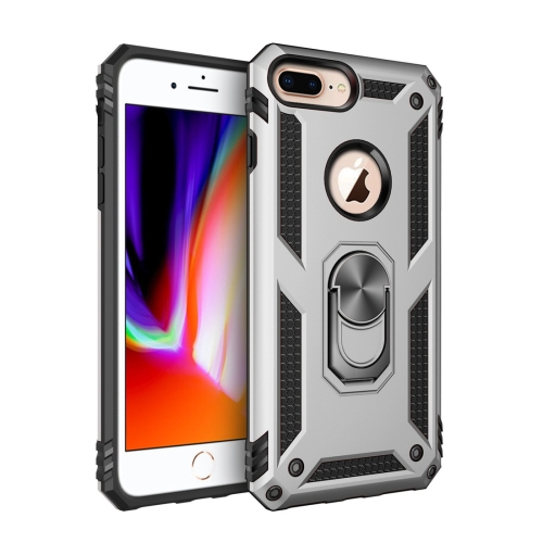 

Sergeant Armor Shockproof TPU + PC Protective Case for iPhone 7 / 8 Plus, with 360 Degree Rotation Holder (Silver)