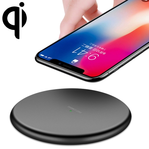 

TOVYS-KC-N5 9V 1A Output Frosted Round Wire Qi Standard Fast Charging Wireless Charger, Cable Length: 1m(Black)