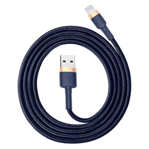 

Baseus 2.4A 1m USB to 8 Pin High Density Nylon Weave USB Cable for iPhone, iPad(Blue)