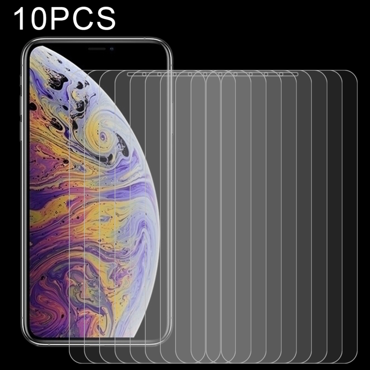 

For iPhone XS Max 10pcs 9H 2.5D Tempered Glass Film