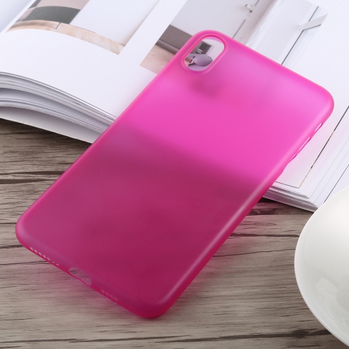 

For iPhone XS Max 0.3mm Ultra-thin Frosted PP Case (Rose Red)