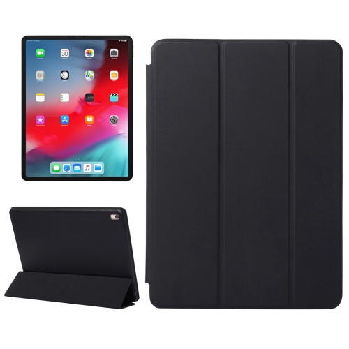 

Horizontal Flip Solid Color Leather Case for iPad Pro 12.9 inch (2018), with Three-folding Holder & Wake-up / Sleep Function(Black)