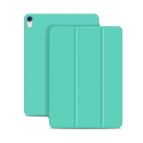 

Horizontal Flip Ultra-thin Double-sided Clip Magnetic PU Leather Case for iPad Pro 11 inch (2018) / iPad Air (2020) 10.9, with Three-folding Holder & Sleep / Wake-up Function(Mint Green)