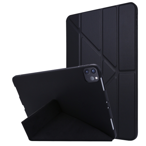 

For iPad Pro 11 (2020) TPU Horizontal Deformation Flip Leather Tablet Case with Holder (Black)