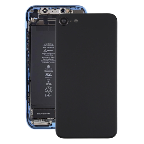 Glass Battery Back Cover for iPhone SE 2020(Black) easy replacement big camera hole battery back cover for iphone 12 pro max blue