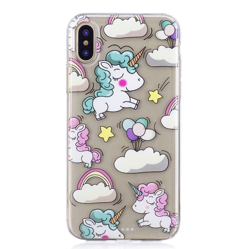 

Unicorn Pattern Soft TPU Case for iPhone X / XS