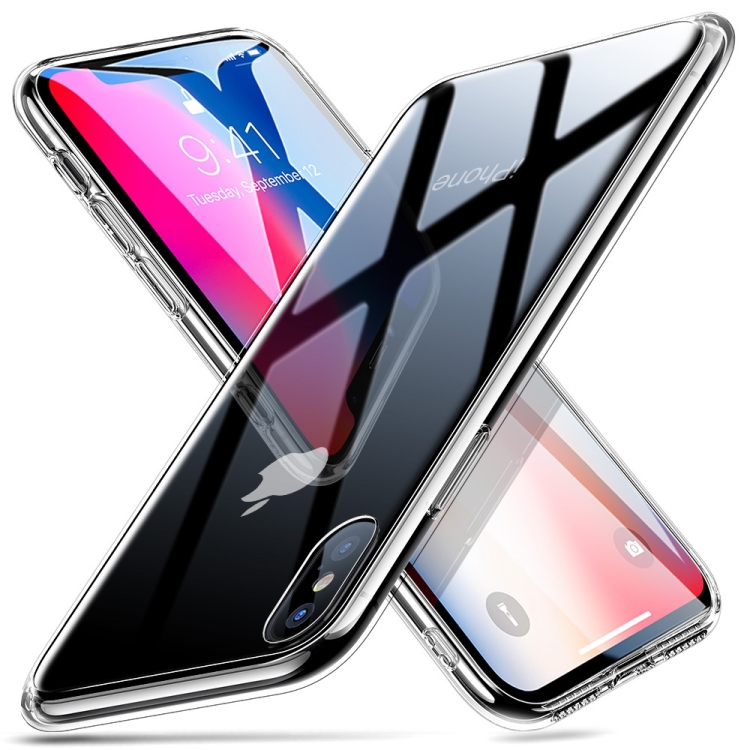 For iPhone X ESR Mimic Series TPU Frame + Glass Back Cover Case ...