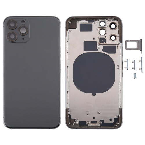 

Back Housing Cover with SIM Card Tray & Side keys & Camera Lens for iPhone 11 Pro(Grey)