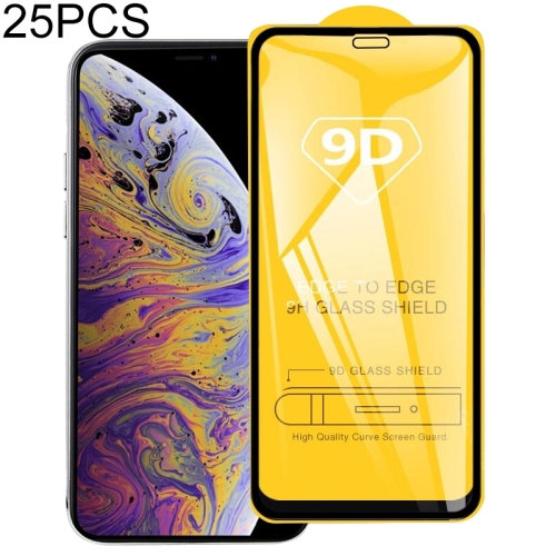 

25 PCS 9H 9D Full Screen Tempered Glass Screen Protector for iPhone XS Max / iPhone 11 Pro Max