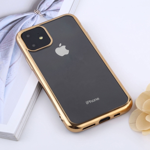 

Transparent TPU Anti-Drop And Waterproof Mobile Phone Protective Case for iPhone 11(Gold)
