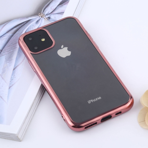 

Transparent TPU Anti-Drop And Waterproof Mobile Phone Protective Case for iPhone 11(Rose Gold)