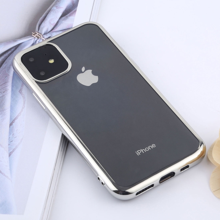 

Transparent TPU Anti-Drop And Waterproof Mobile Phone Protective Case for iPhone 11(Silver)