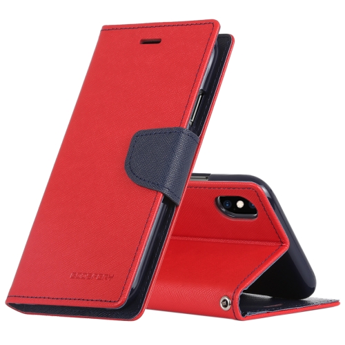 

GOOSPERY FANCY DIARY Horizontal Flip Leather Case for iPhone XS Max, with Holder & Card Slots & Wallet(Red)