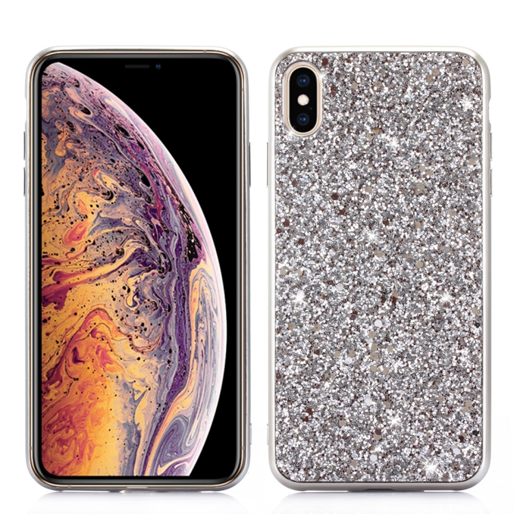 

For iPhone XS Max Glitter Powder TPU Case (Silver)