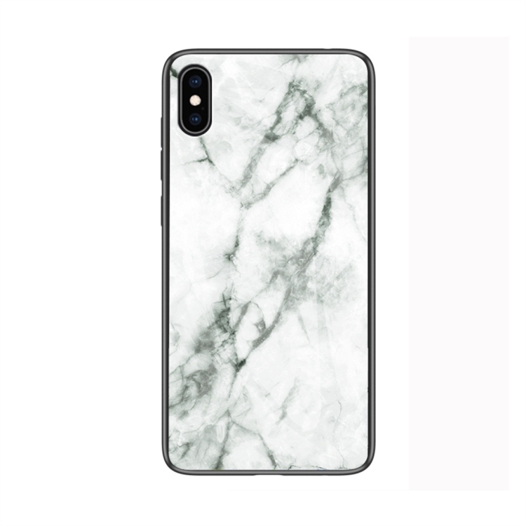 SUNSKY - Capa protetora Marble Glass para iPhone XS Max (branco)