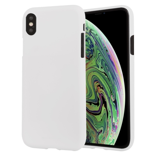 

GOOSPERY SOFT FEELING Liquid TPU Drop-proof Soft Protective Case for iPhone XS Max(White)