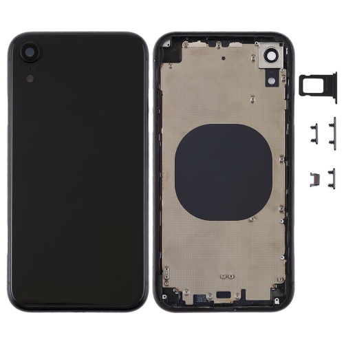 

Back Housing Cover with Camera Lens & SIM Card Tray & Side Keys for iPhone XR(Black)