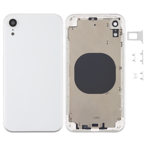 

Back Housing Cover with Camera Lens & SIM Card Tray & Side Keys for iPhone XR(White)