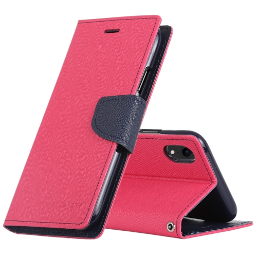 

For iPhone XR GOOSPERY FANCY DIARY Horizontal Flip Leather Case with Holder & Card Slots & Wallet(Rose Red)