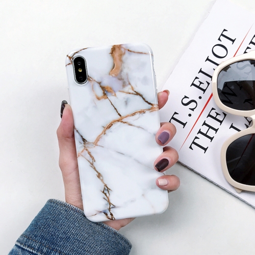 

Full Coverage Glossy Marble Texture Shockproof TPU Case for iPhone XR
