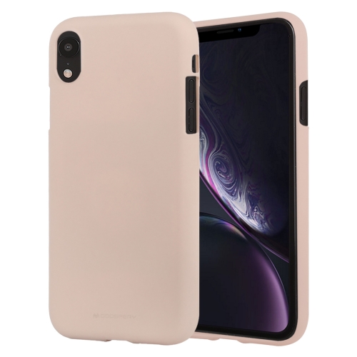 

For iPhone XR GOOSPERY SOFT FEELING Liquid TPU Drop-proof Soft Case(Light Pink)