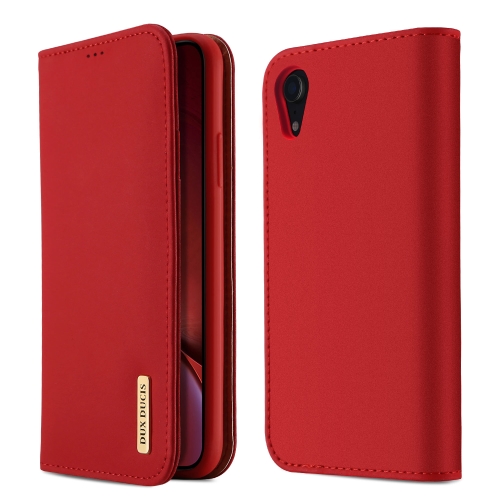

For iPhone XR DUX DUCIS WISH Series TPU + PU + Leather Case with Card Slots & Wallet (Red)